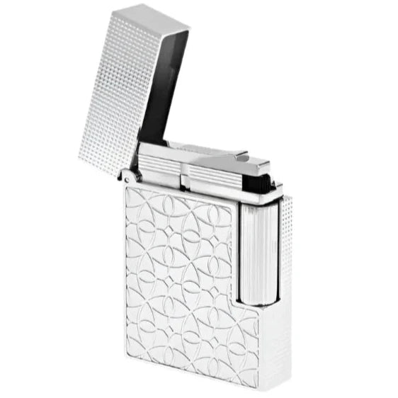 S.T. Dupont Line 2 Small Platinum Engraved Lighter