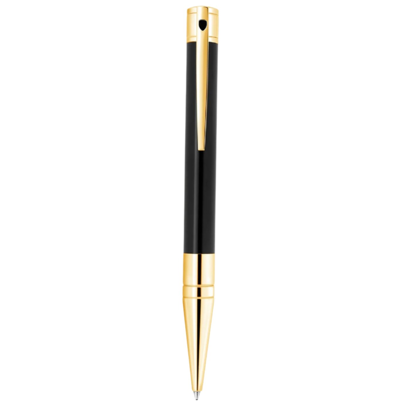 S.T. Dupont 万年筆 ラインD ブラック✕ゴールド S.T. Dupont Line D Large Ballpoint - Black with Gold Trim