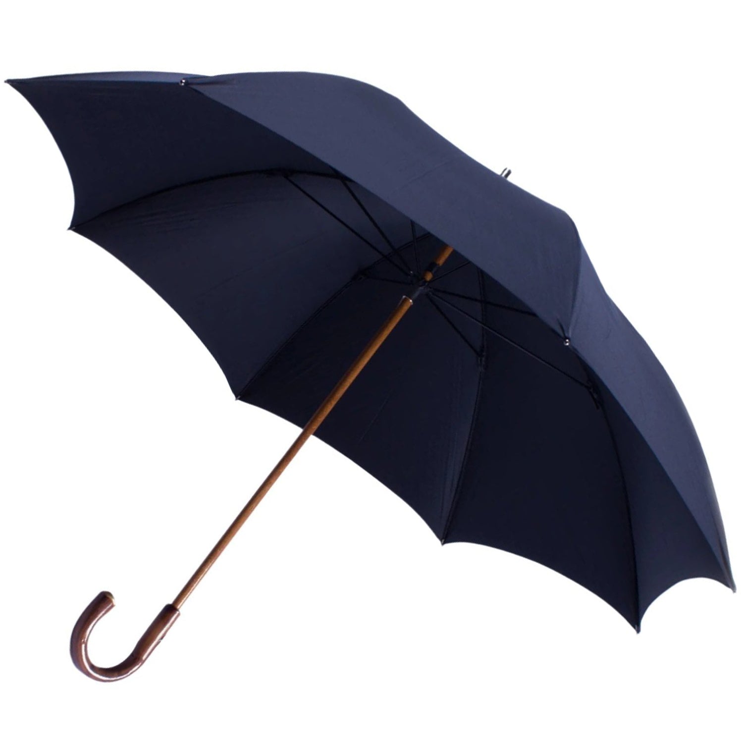 Black Doorman Umbrella with Maplewood Handle