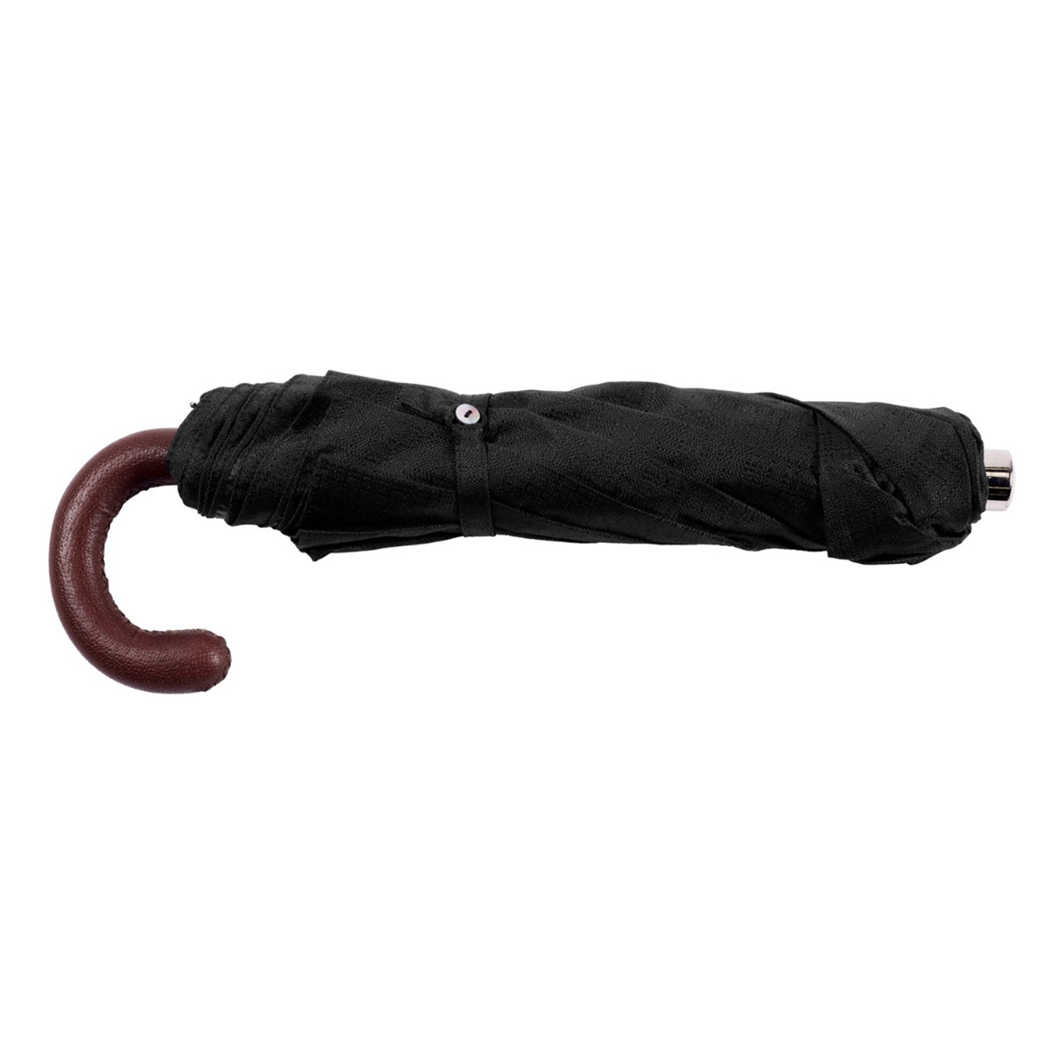 Brown Pigskin Handled Travel Umbrella