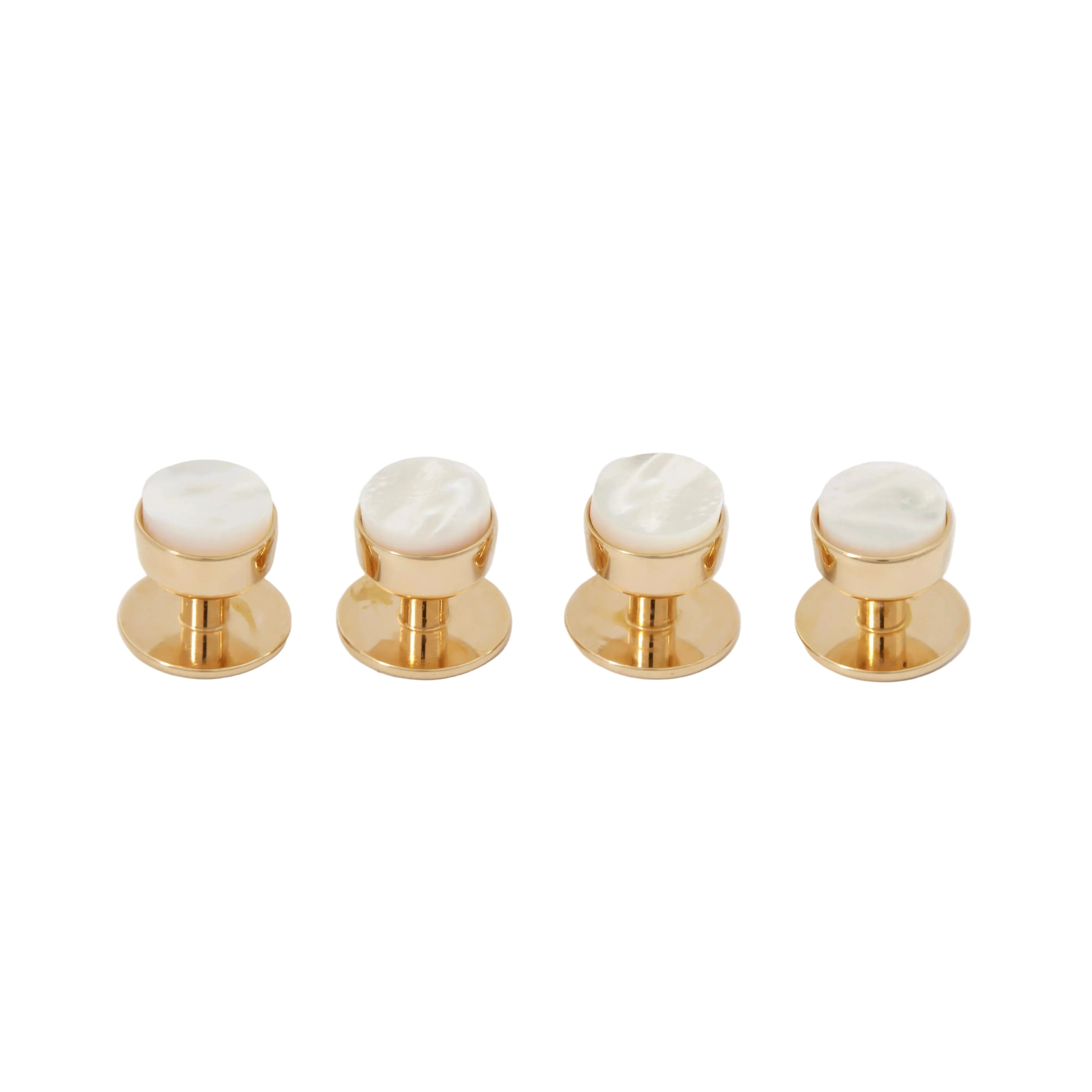 Mother of Pearl Gold Plate Stud Set