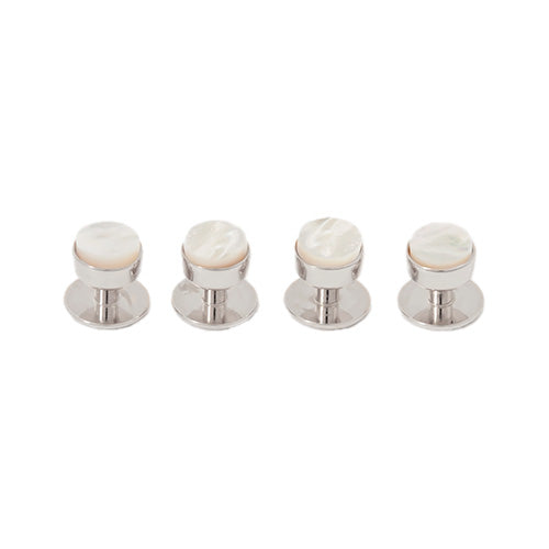 sterling silver dress studs Sterling Silver and Mother of Pearl Tuxedo Studs