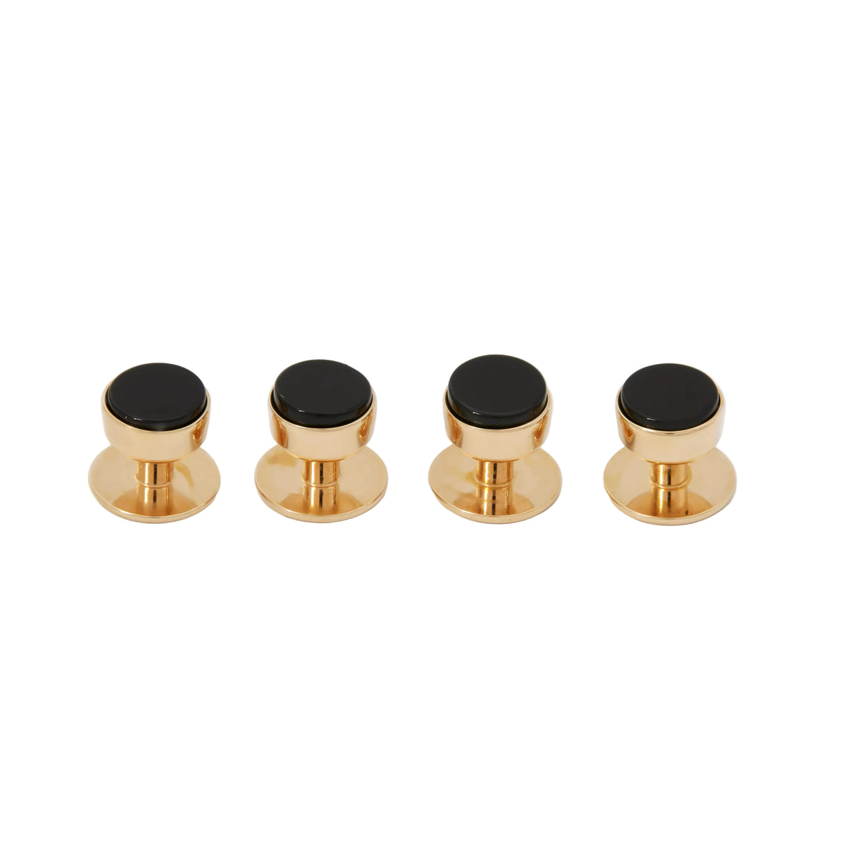 Onyx Gold Plate Stud Set