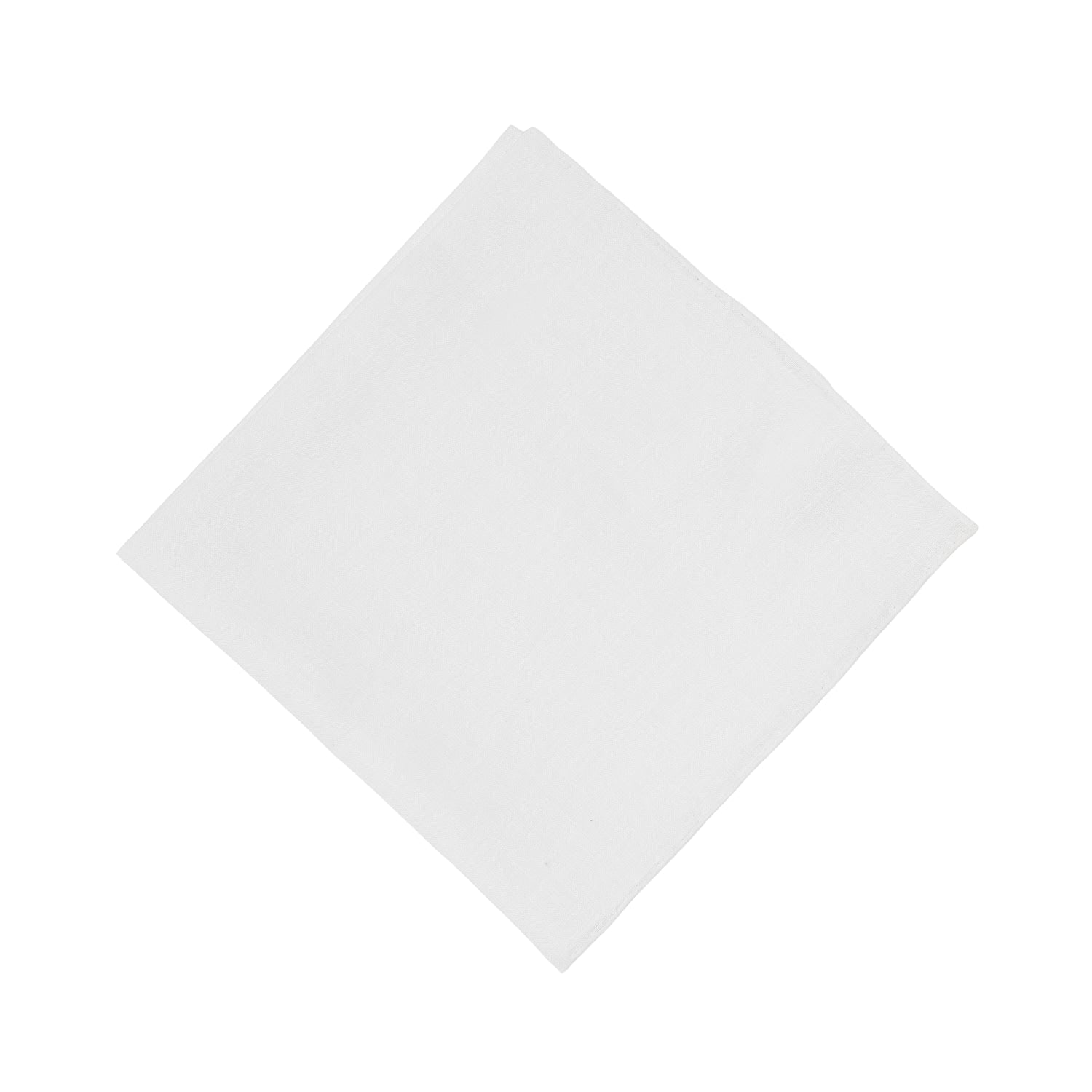 Simonnot Godard 100% Cotton Plain White Pocket Square