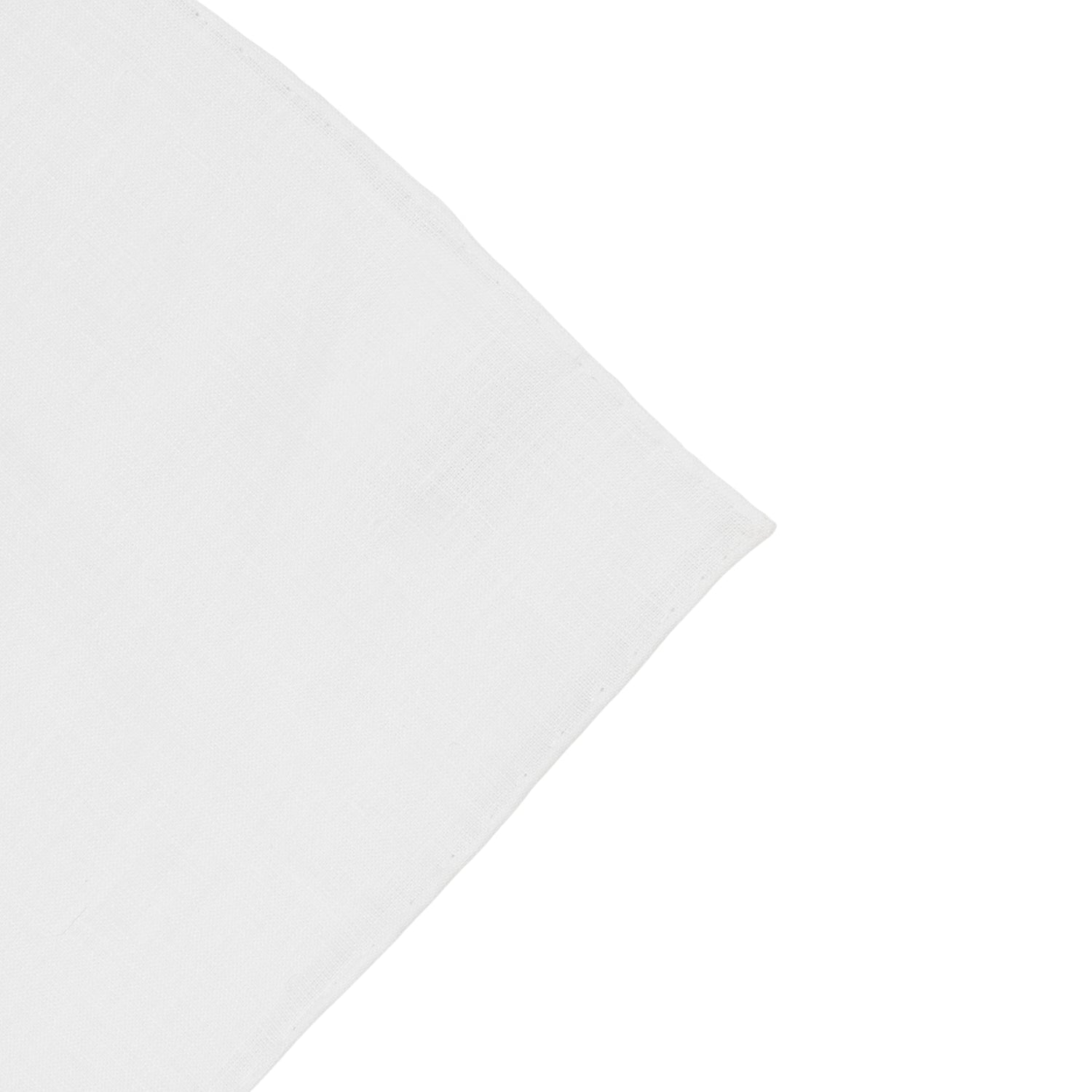 Simonnot Godard 100% Cotton Plain White Pocket Square