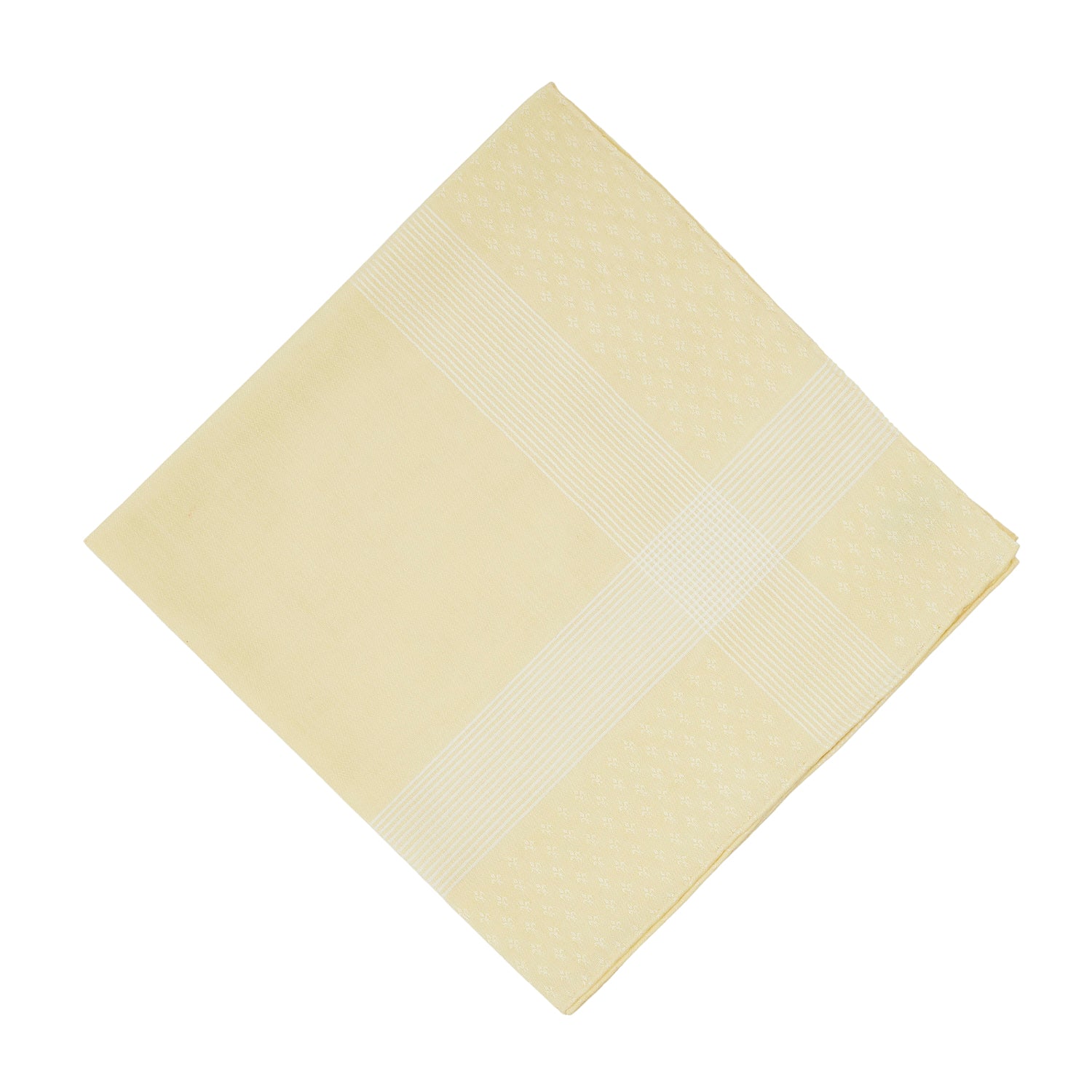 Simonnot Godard Fleur de Lys Jacquard Lemon Pocket Square