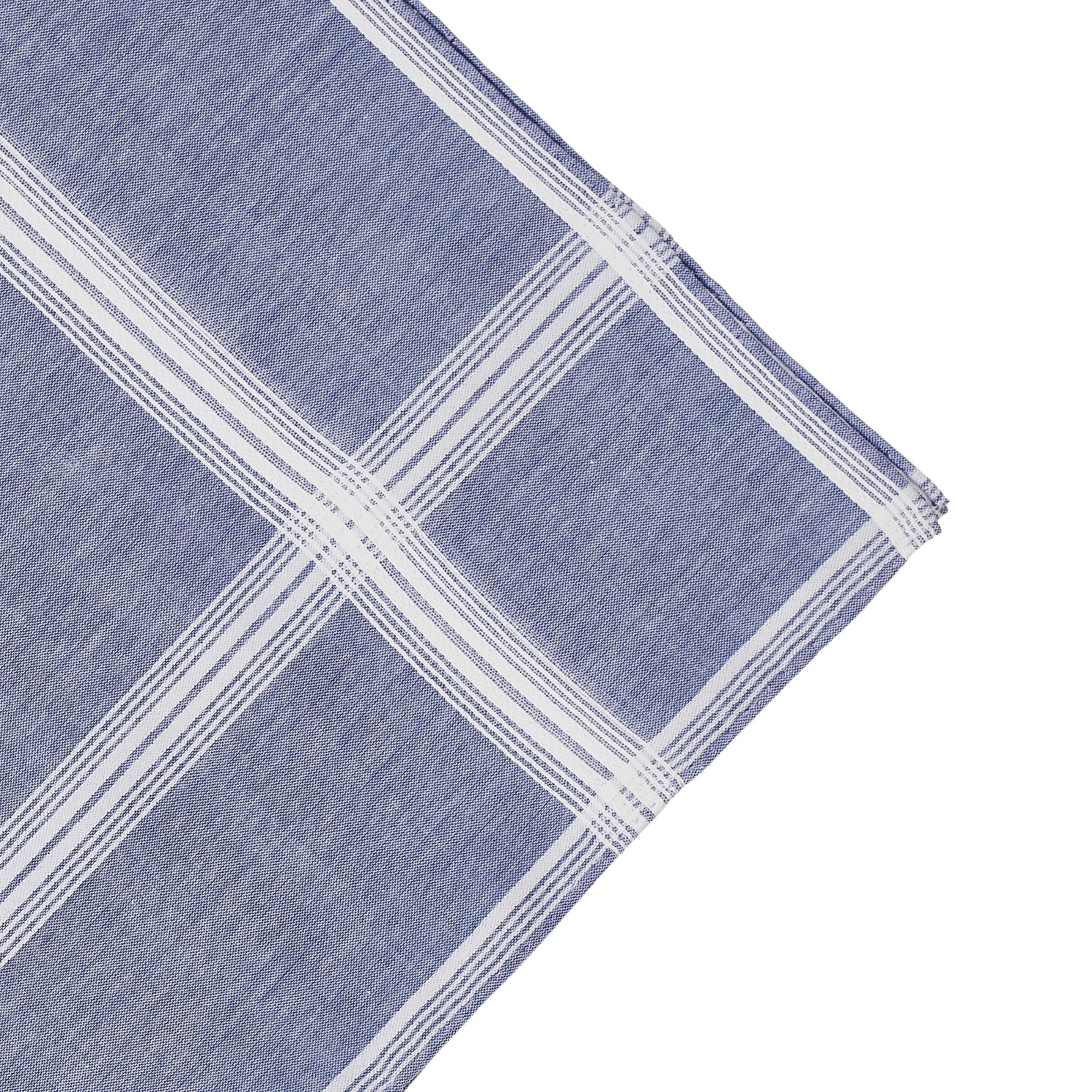 Simonnot Godard Blue Rivoli Cotton Handkerchief