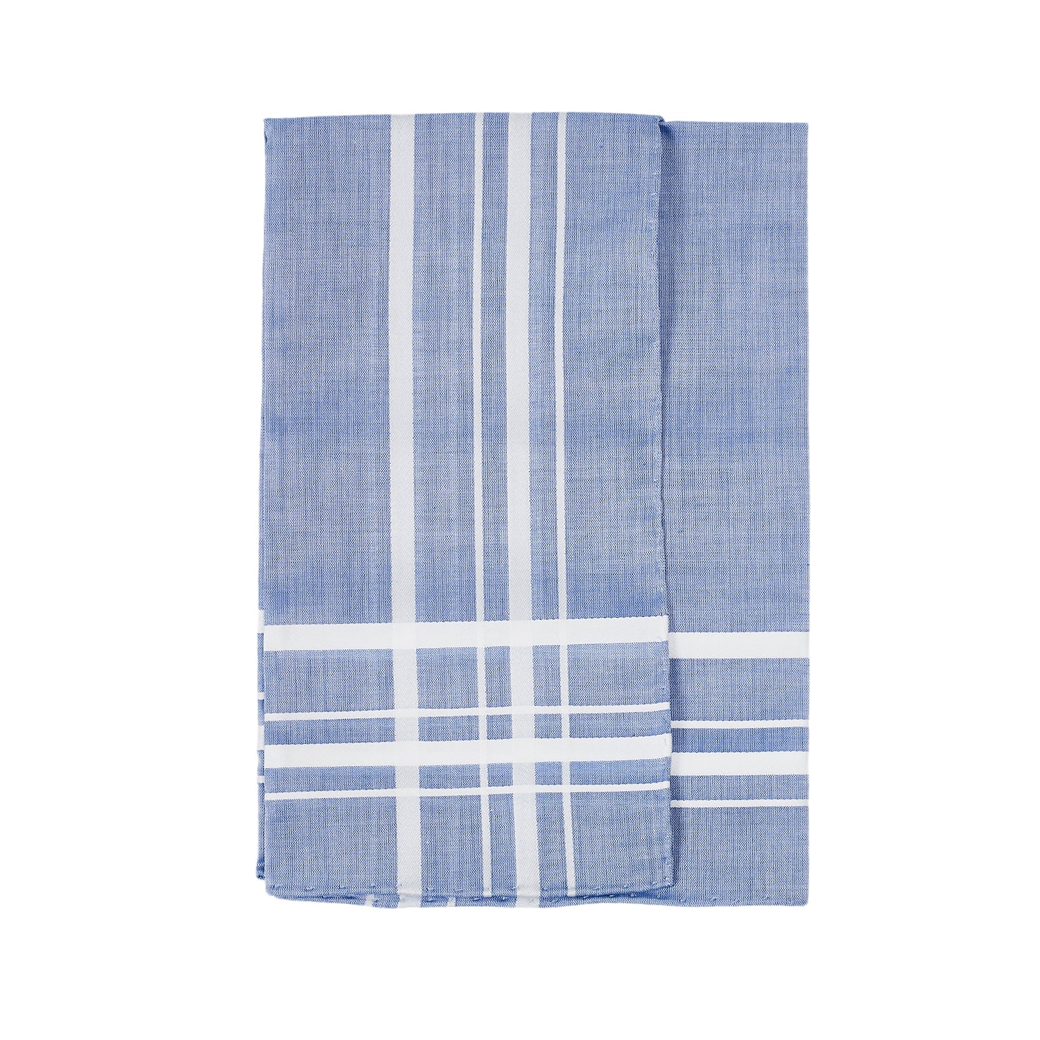 Simonnot Godard Blue & White Sonate Cotton Pocket Square