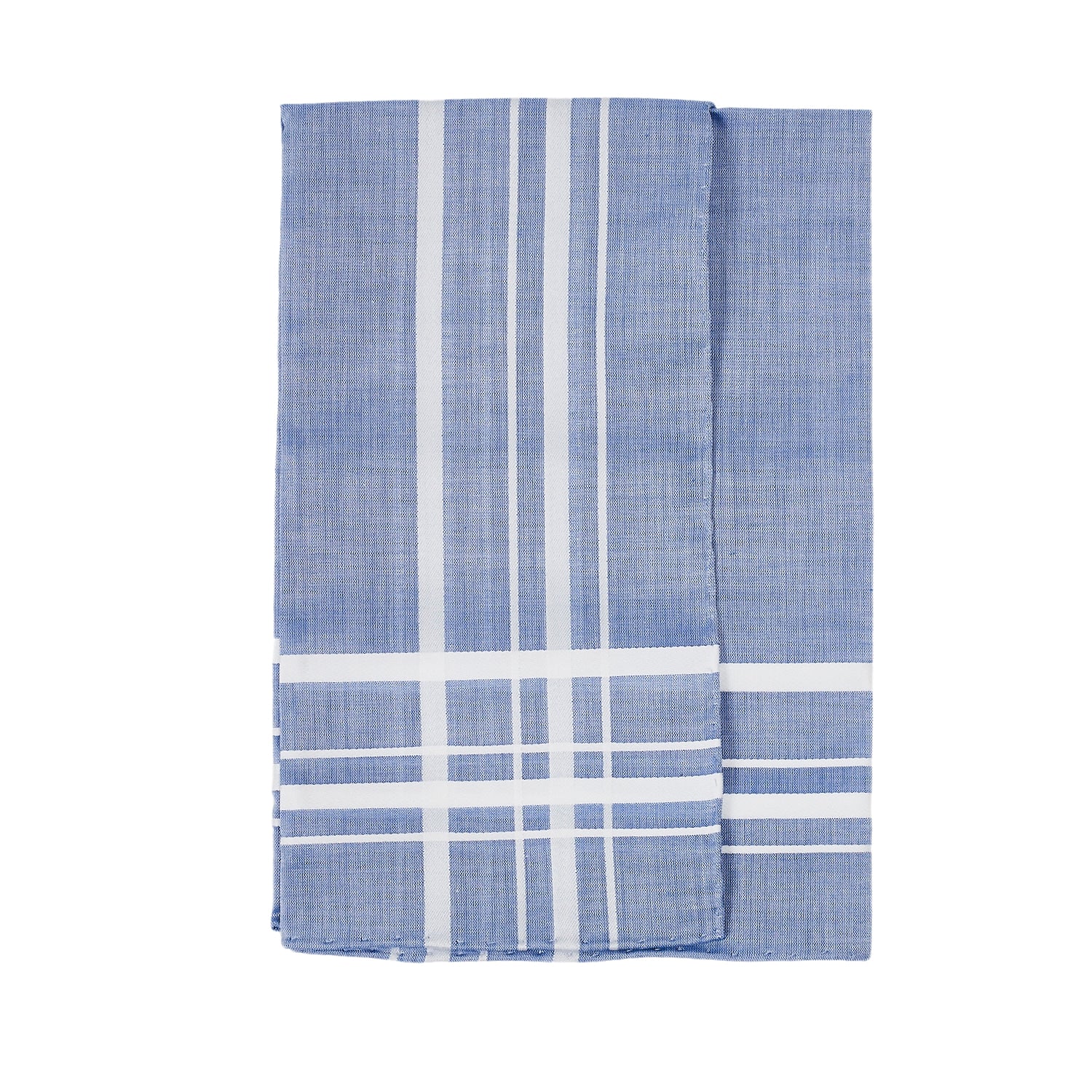 Simonnot Godard Blue & White Sonate Cotton Pocket Square