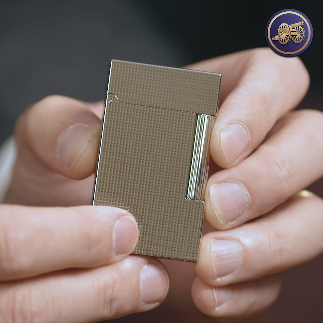 S.T. Dupont Line 2 Gold Diamond Head Lighter | KirbyAllison.com