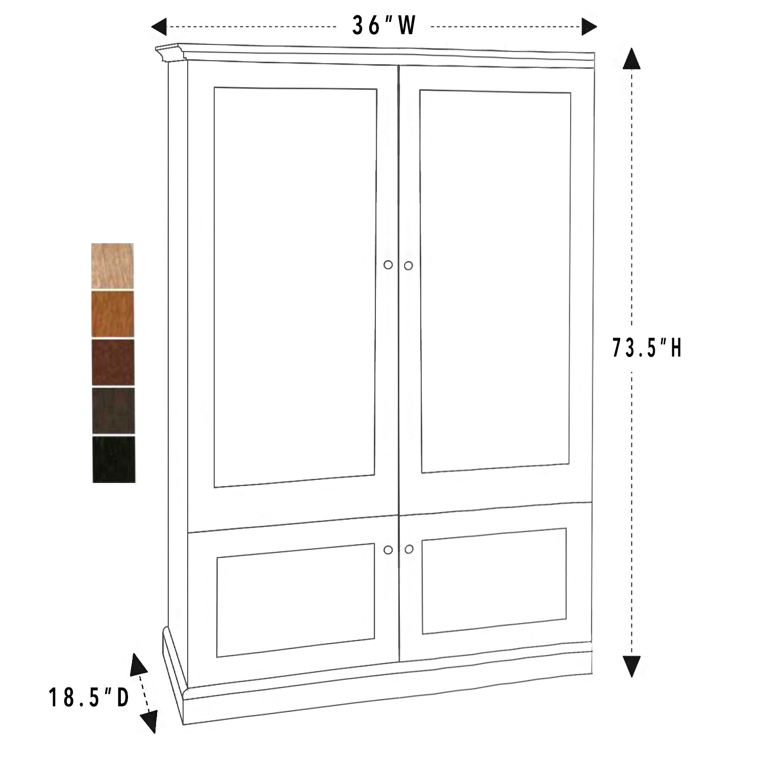 Reliance Double Door Humidor Display Cabinet (1500 Cigars)