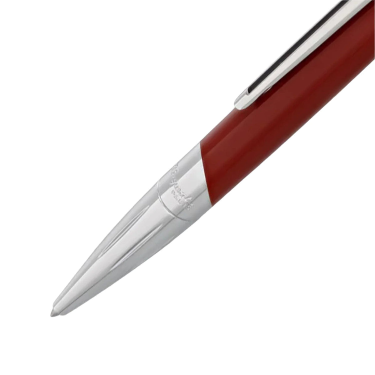 S.T. Dupont Defi Millennium Silver and Matte Red Ballpoint Pen