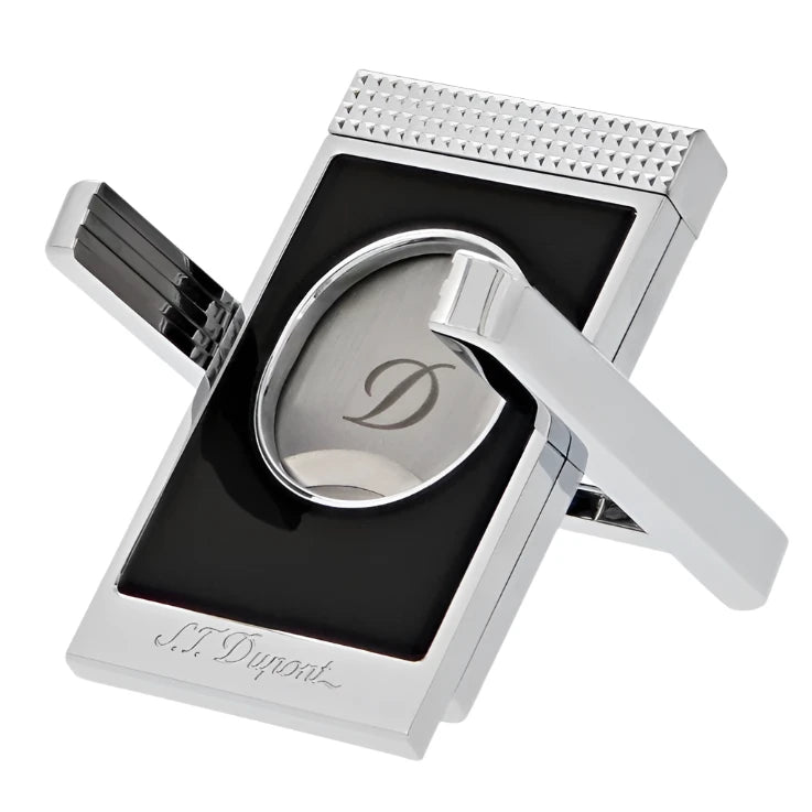 S.T. Dupont Black & Chrome Cigar Cutter Stand