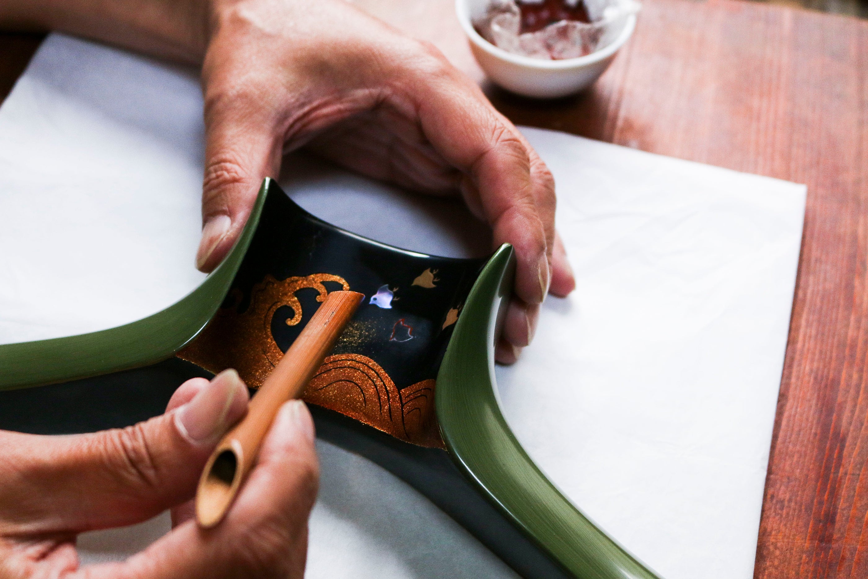 Nakata Wajima Urushi Mount Fuji Green Limited Edition Hanger