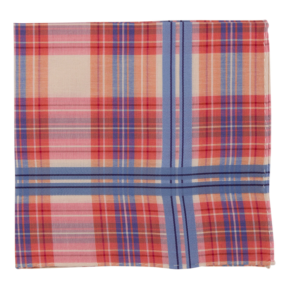 Simonnot Godard Baltique Plaid Pocket Square