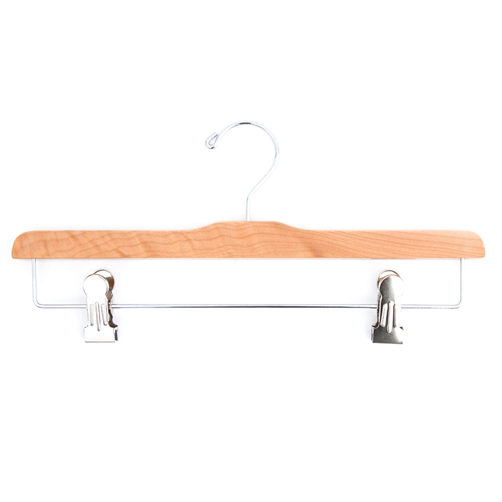 A KirbyAllison.com Luxury Wooden Trouser Clip Hanger, Set of 5.