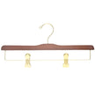 A pair of KirbyAllison.com Luxury Wooden Trouser Clip Hangers, Set of 5.