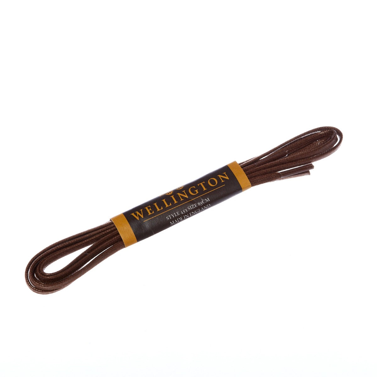 Wellington Flat Waxed Dress Shoelaces Medium Brown / 80 cm / 31.5 in