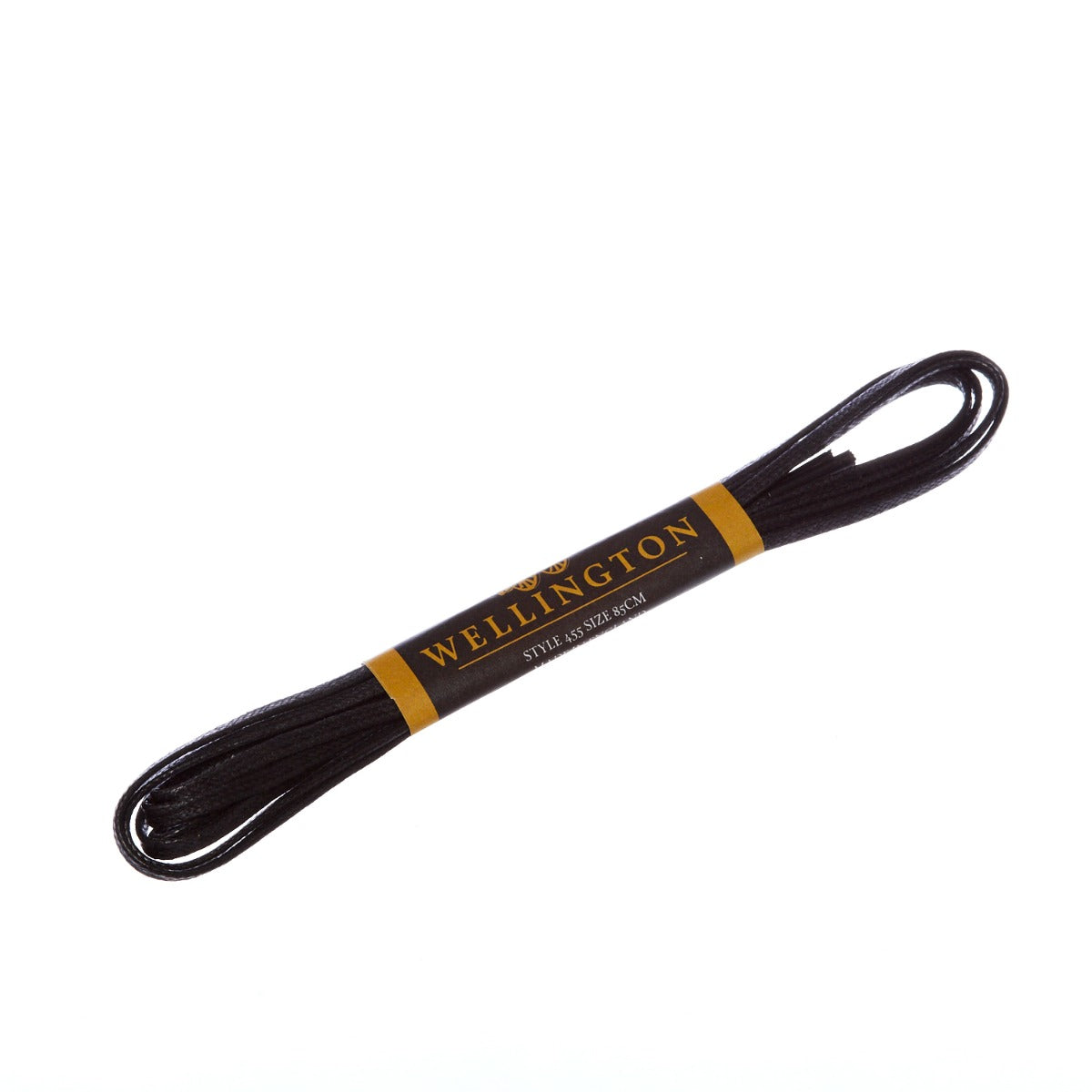 Wellington Narrow Flat Waxed Dress Shoelaces Black / 85 cm / 33.5 in