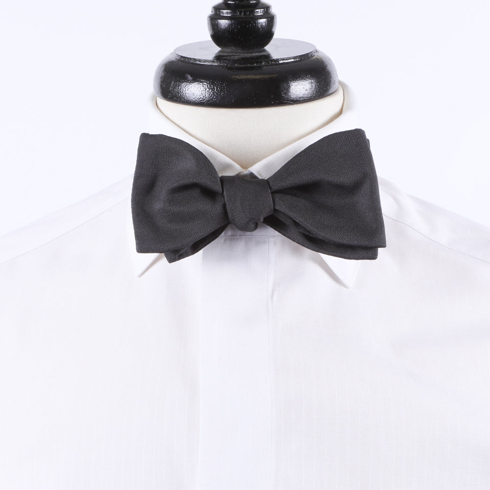 Sovereign Grade Black Barathea Bow Tie | KirbyAllison.com
