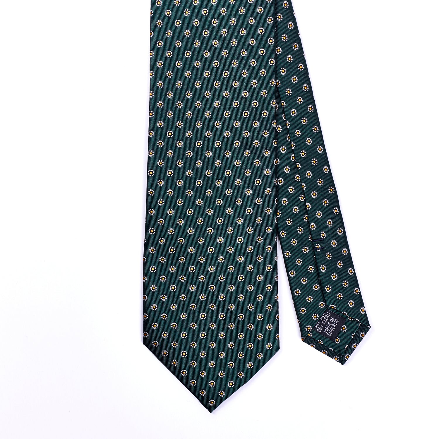 Sovereign Grade Hunter Green Floral Jacquard Tie, 150 cm | KirbyAllison.com