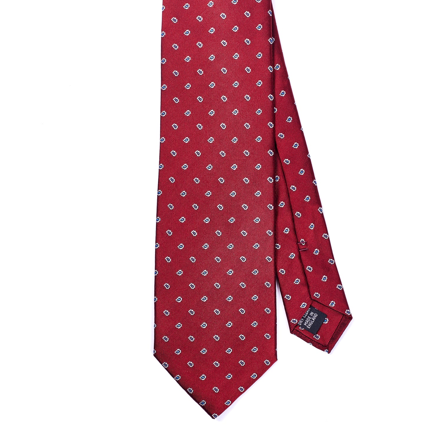Sovereign Grade Regency Red Micro Paisley Jacquard Tie - 150 cm