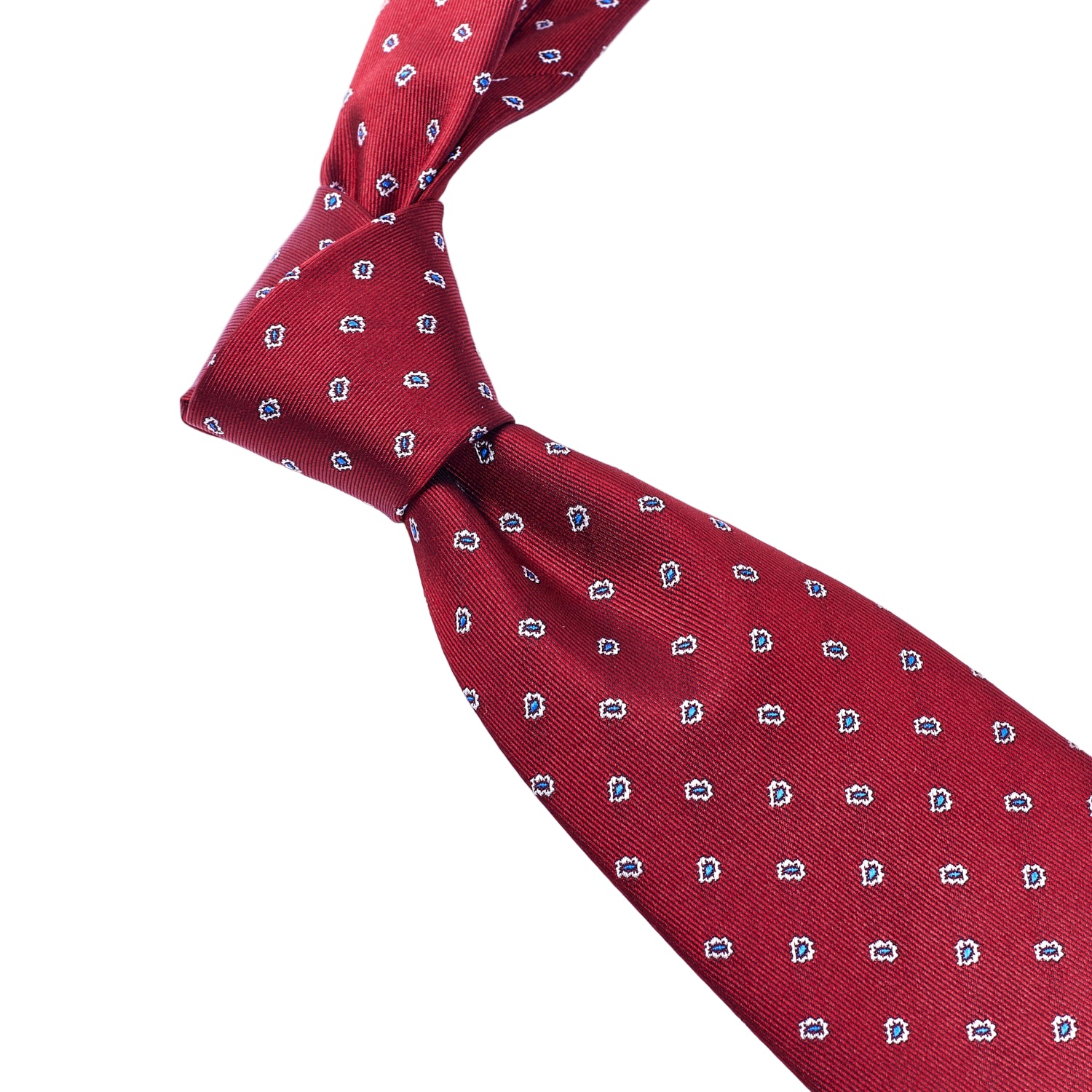 Sovereign Grade Regency Red Micro Paisley Jacquard Tie - 150 cm