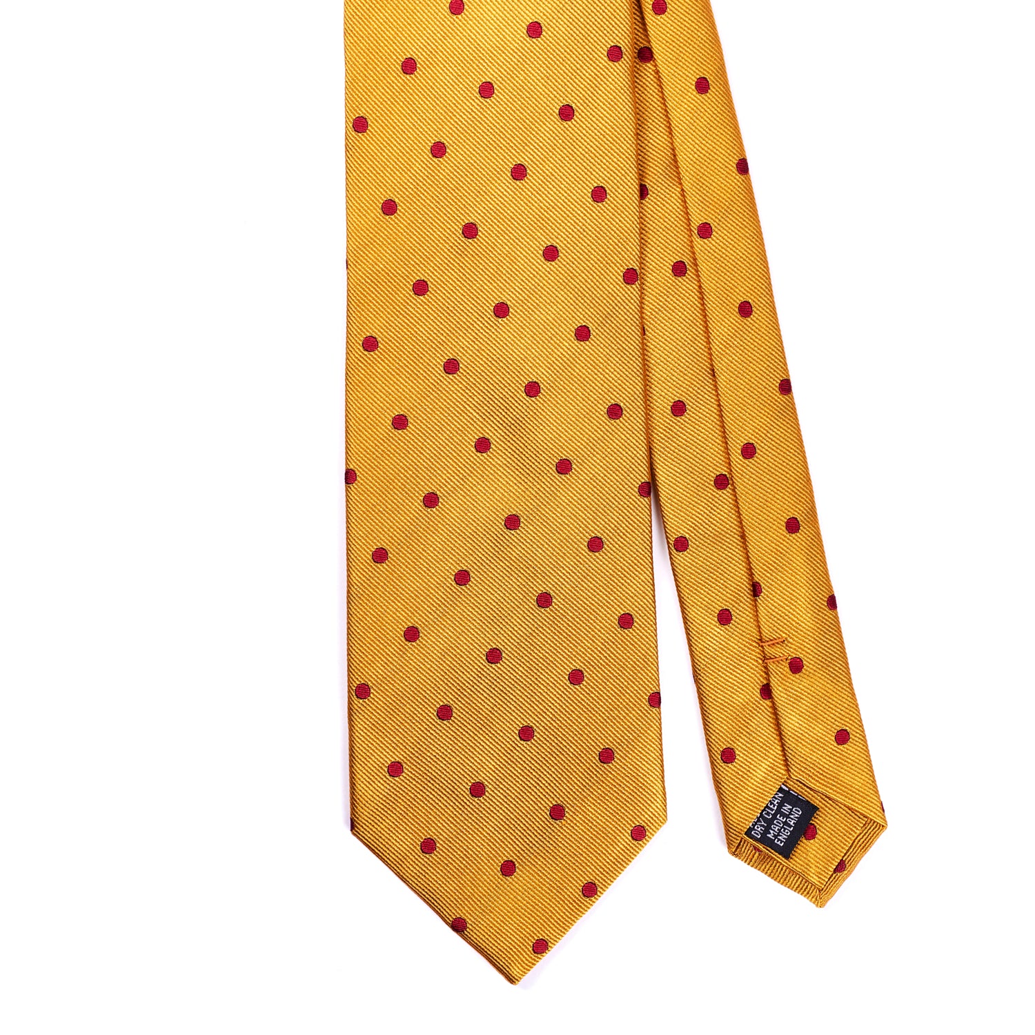 Sovereign Grade Woven Pollen Red Wide Dot Tie - 150 cm