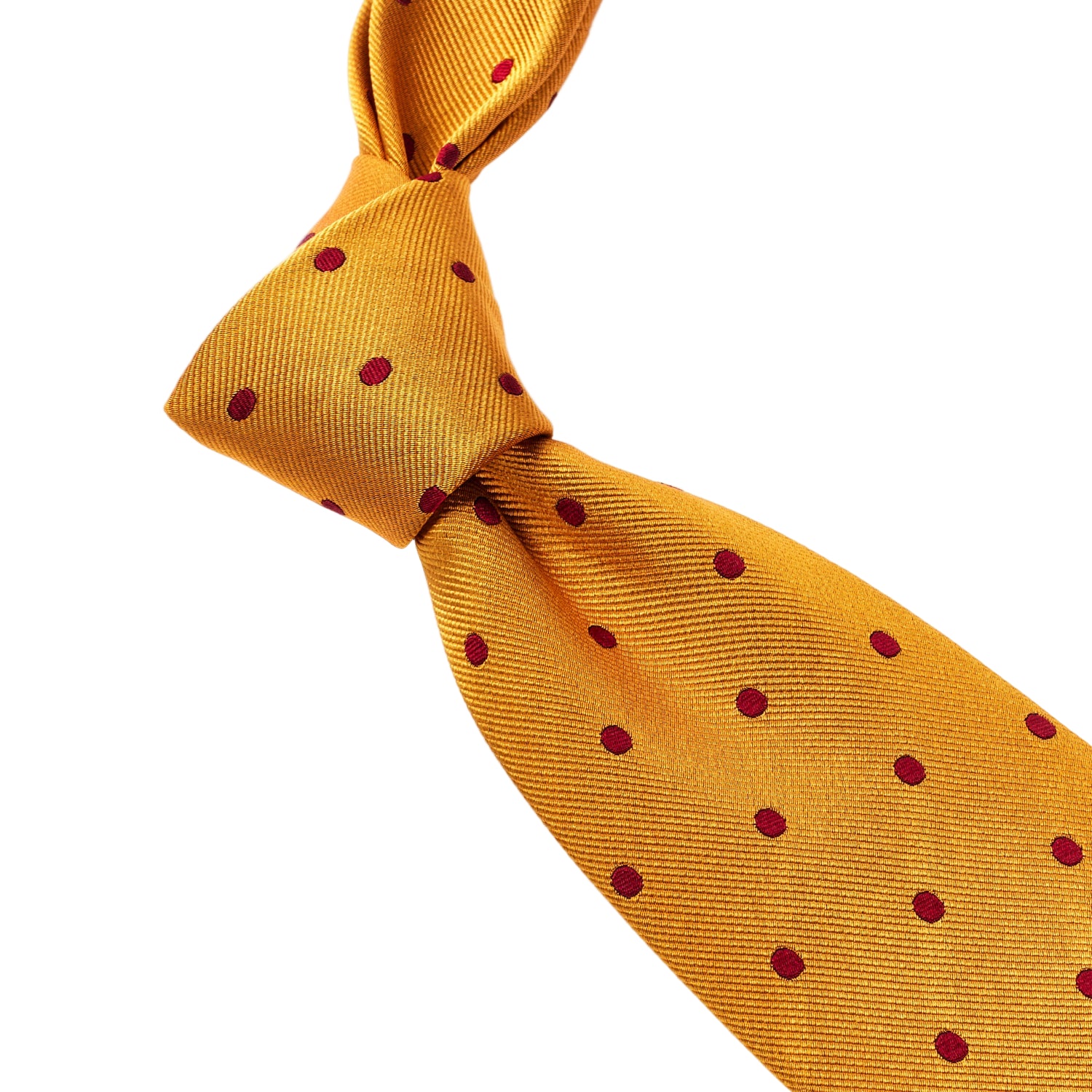 Sovereign Grade Woven Pollen Red Wide Dot Tie - 150 cm
