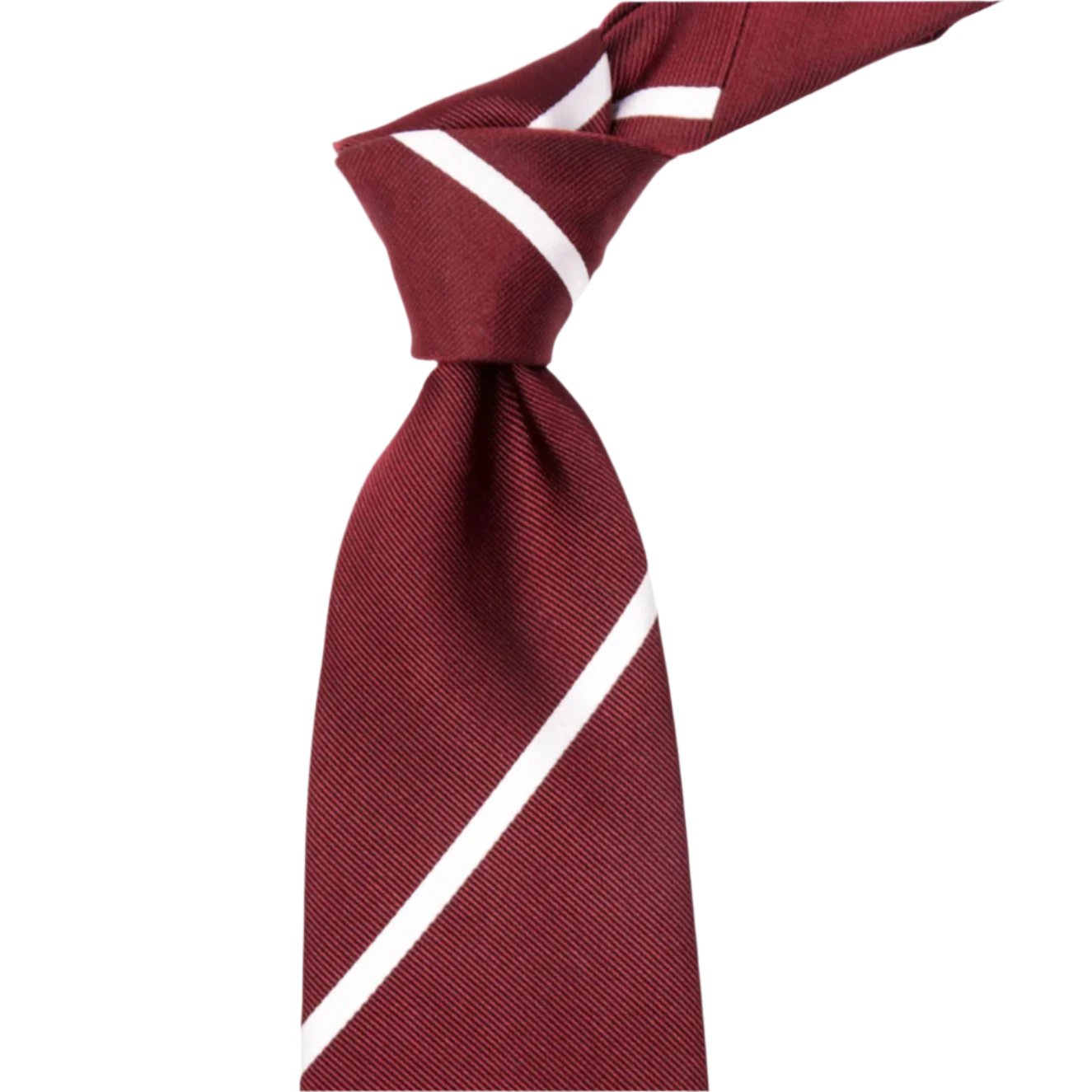 A Sovereign Grade Oxblood Narrow Rep Tie, 150 cm, from the KirbyAllison.com collection.