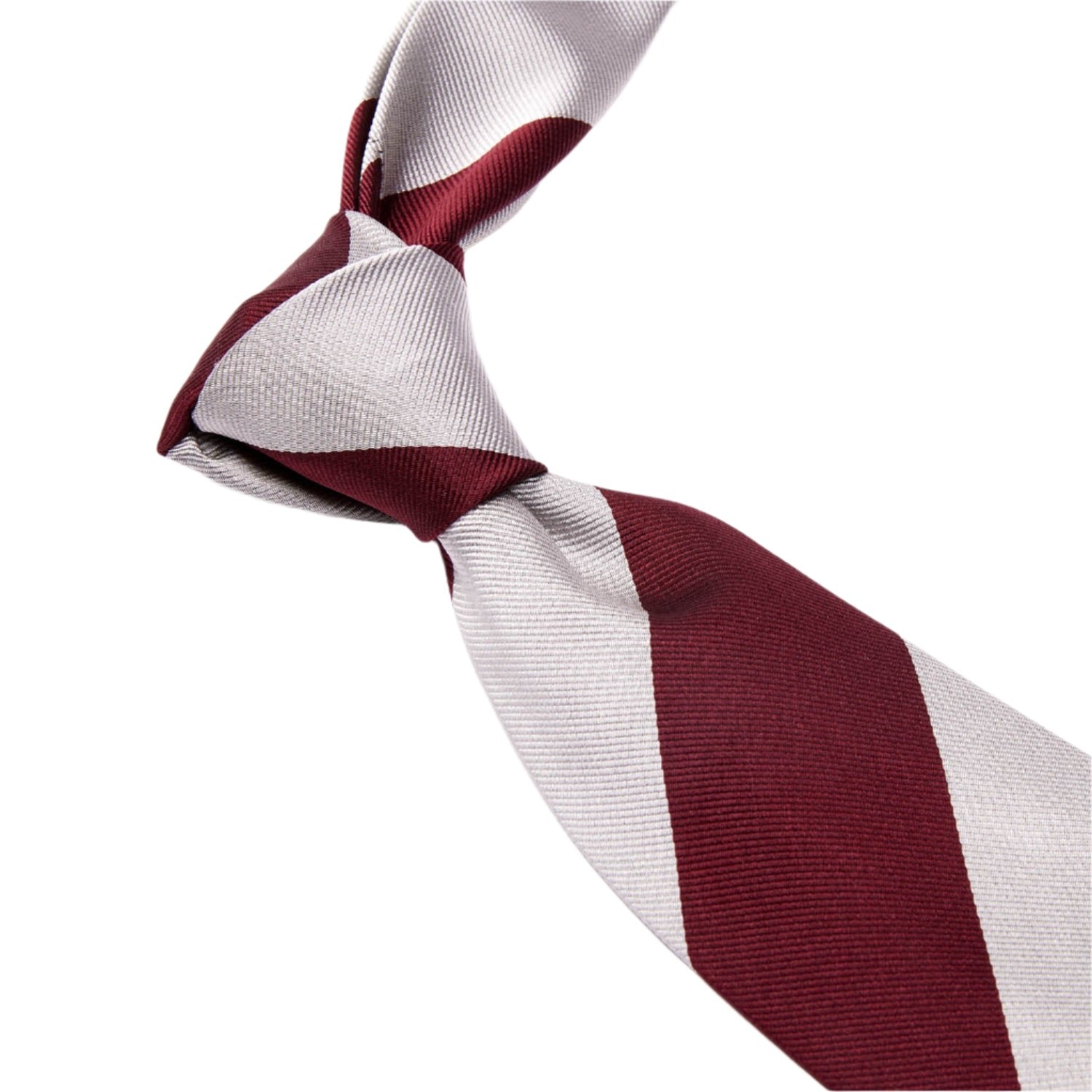 A Sovereign Grade Oxblood Wide Rep Tie, 150cm on a white background.