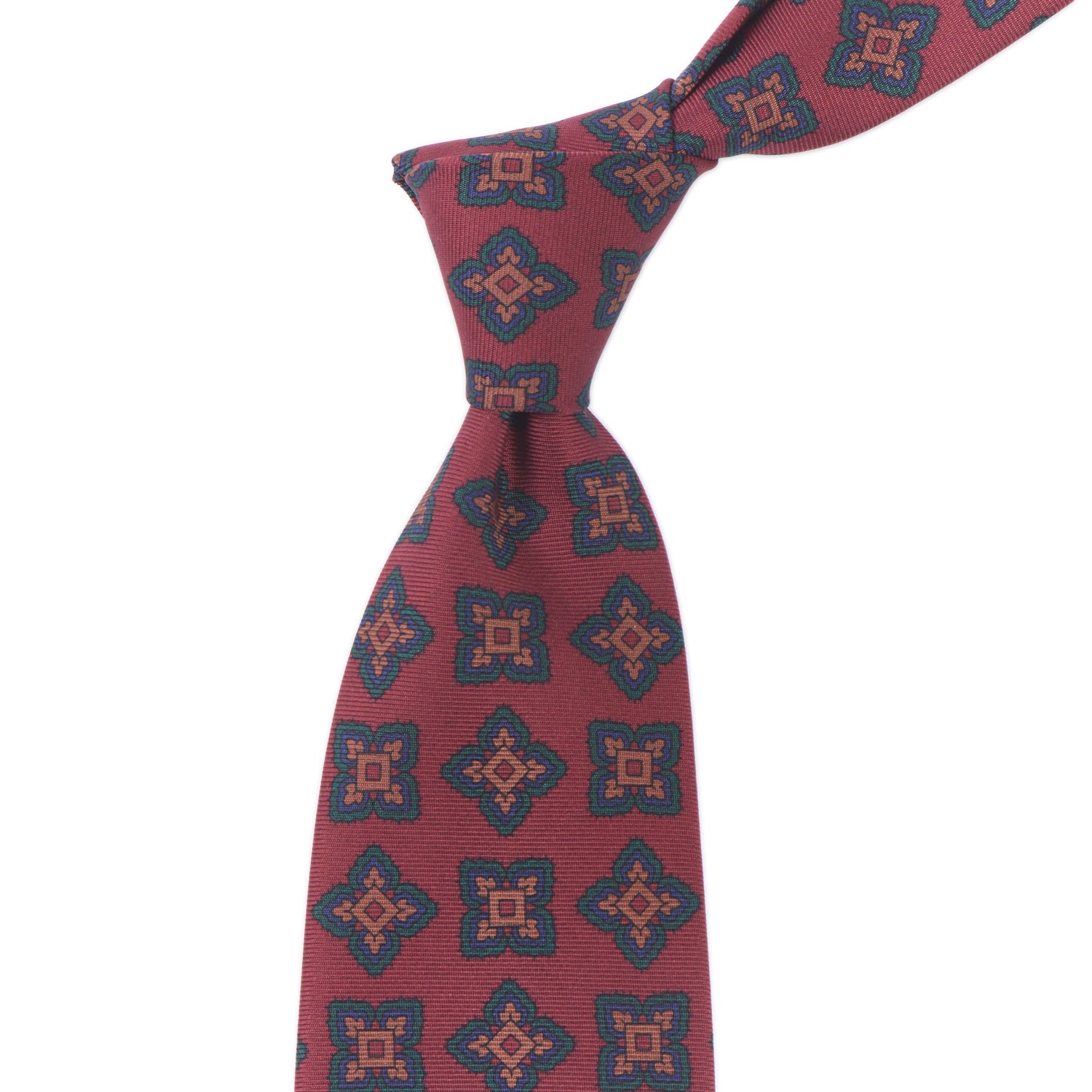 Ancient Madder Rust Medallion Silk Tie