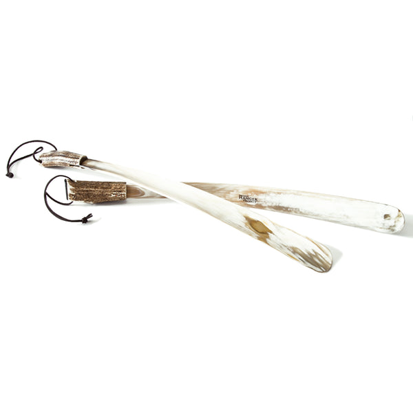 AbbeyHorn 14-inch Stag-Handle Shoehorn | KirbyAllison.com