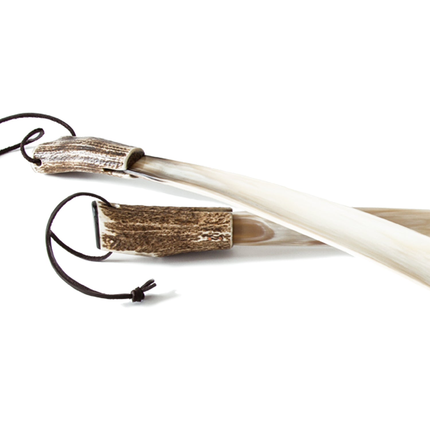 AbbeyHorn 14-inch Stag-Handle Shoehorn