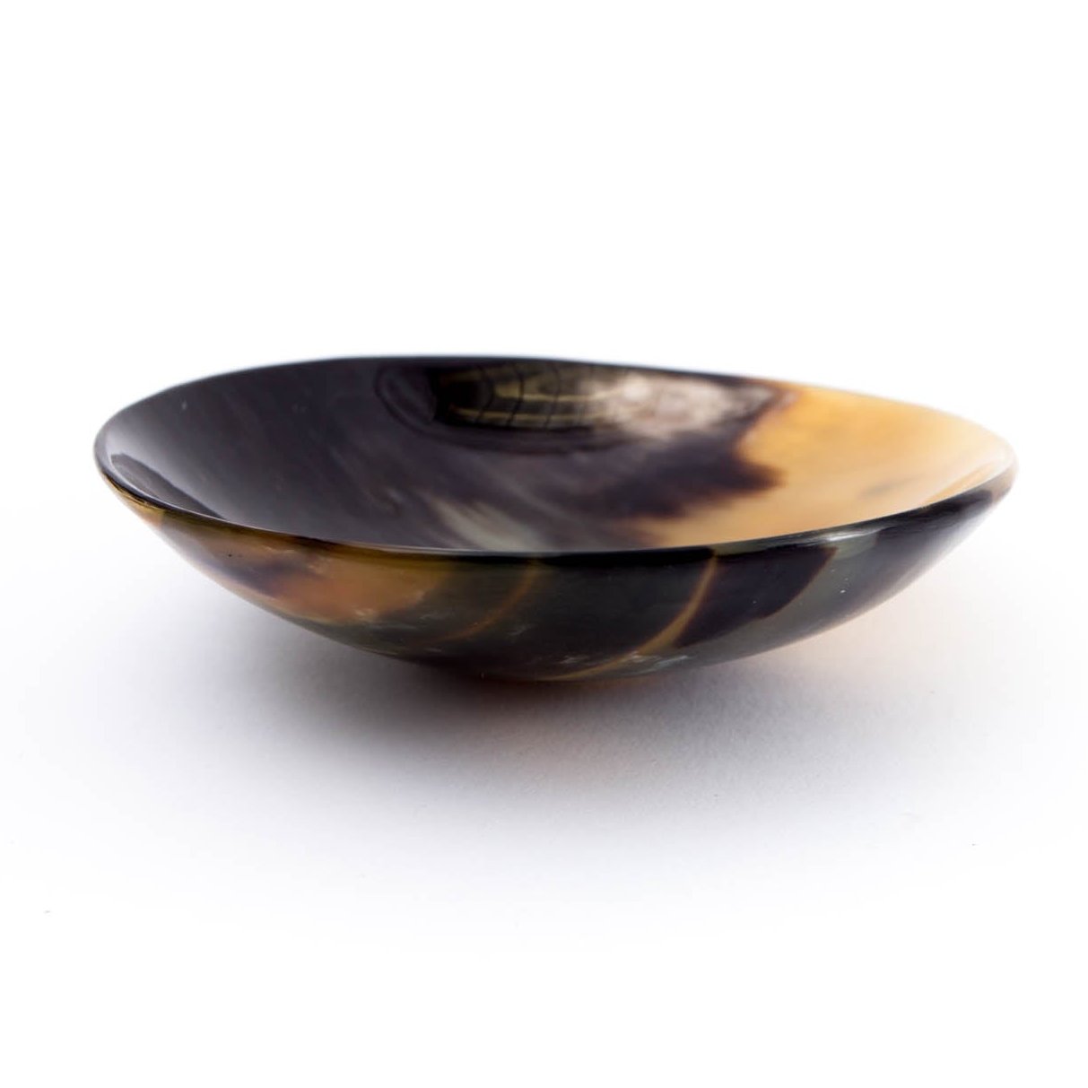 A decorative and functional Polished Oxhorn Coin Dish by KirbyAllison.com.