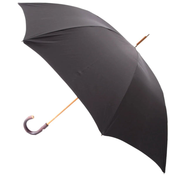 Maglia Francesco Black Doorman Umbrella with Chestnut Handle