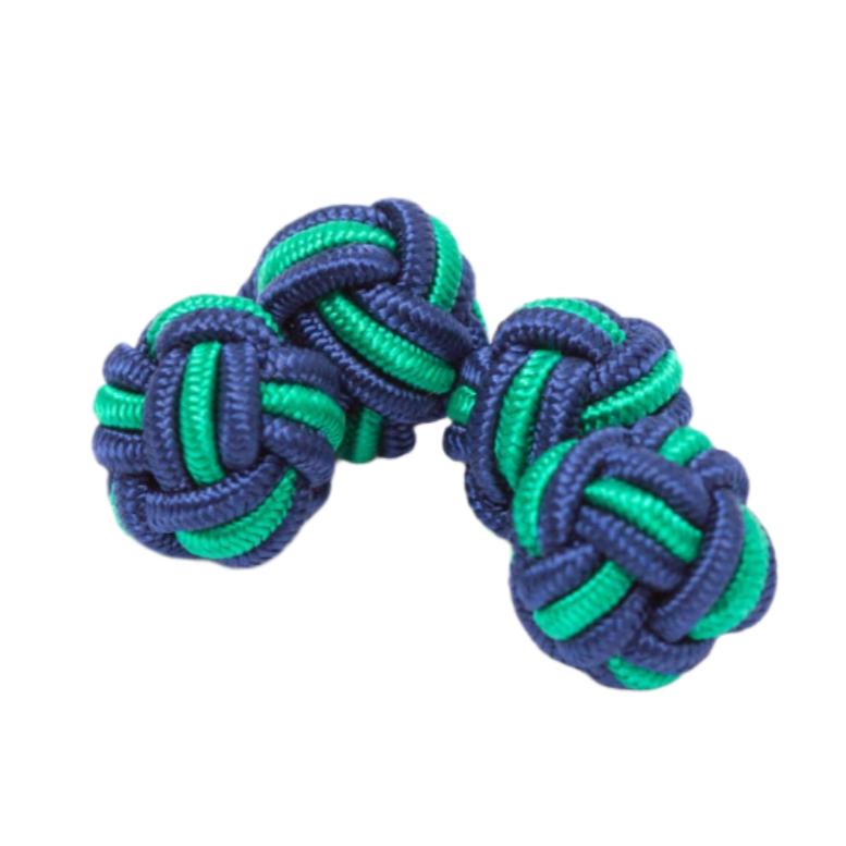 KirbyAllison.com's Dual Colored Knot Cufflinks for double-cuff shirts.