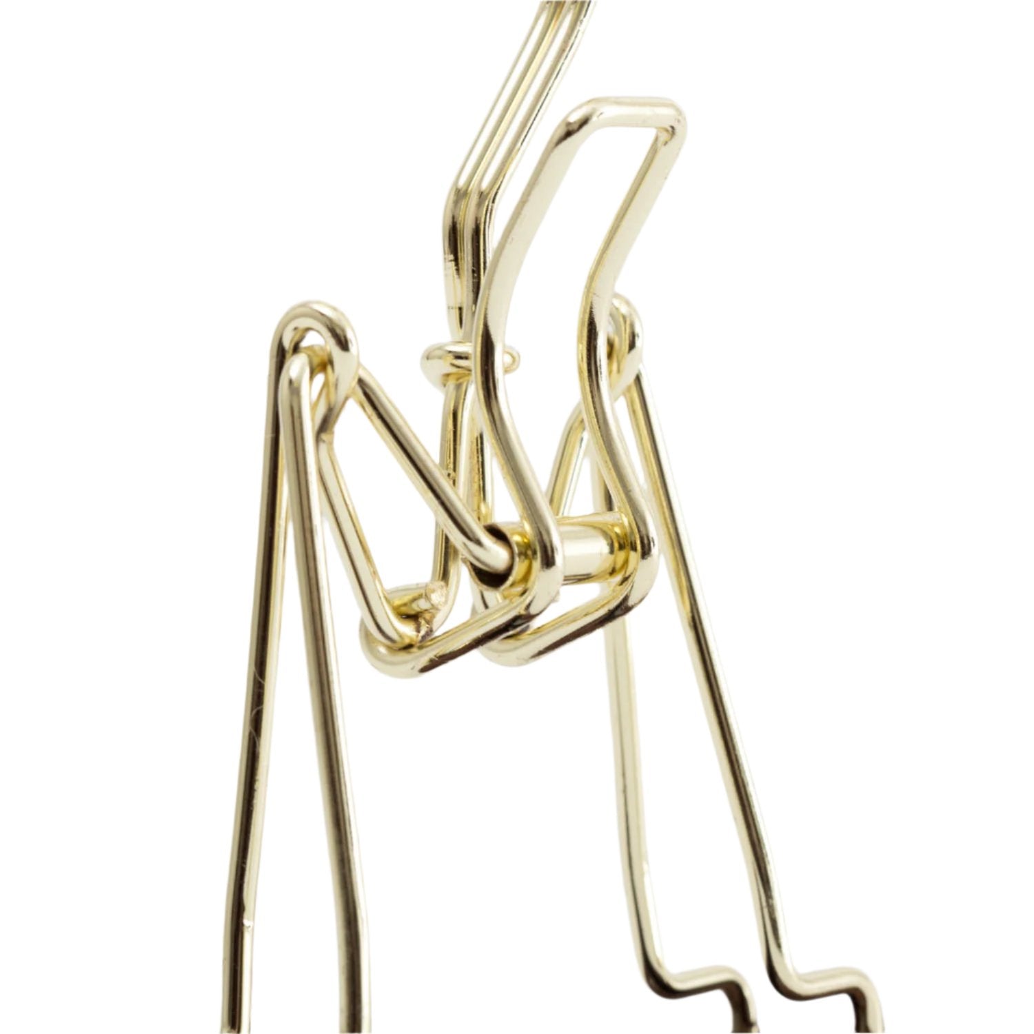 A delicate Luxury Wooden Clamping Trouser Hanger with a clamping mechanism for delicate fabrics, from KirbyAllison.com.