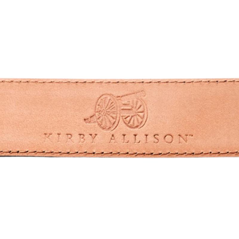 Handcrafted in Italy, KirbyAllison.com Sovereign Grade Black Calfskin Dress Belt - tan, made with Italian calfskin.