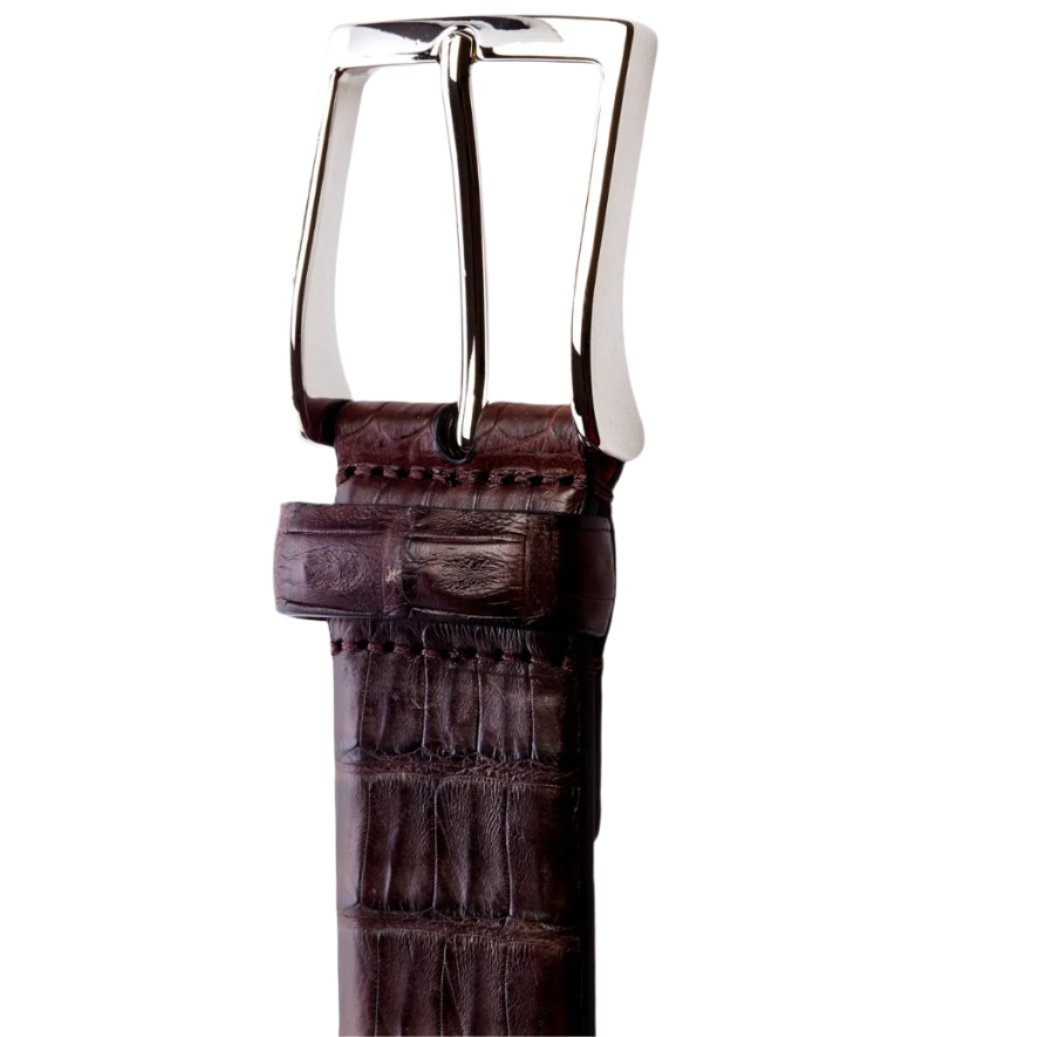 A KirbyAllison.com Sovereign Grade Medium Brown Crocodile Belt.