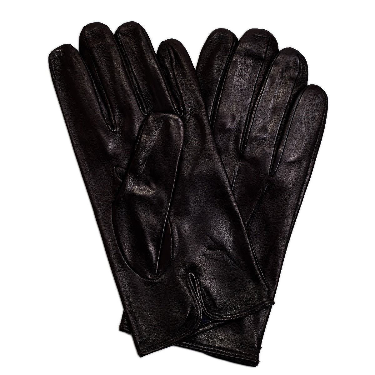 Sovereign Grade Dark Brown Napa Leather Gloves, Silk Lined