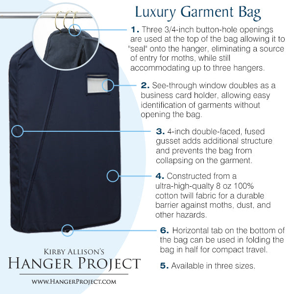 Cotton Canvas Garment Bag Custom Logo Foldable Hanging Clothes