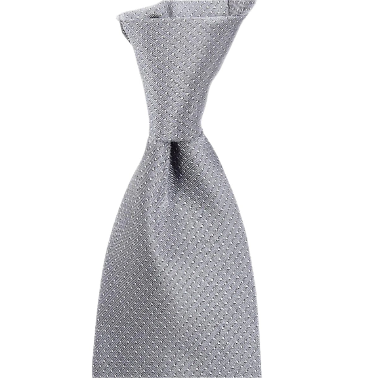 A Sovereign Grade Silver Silk Micro Dot Tie by KirbyAllison.com