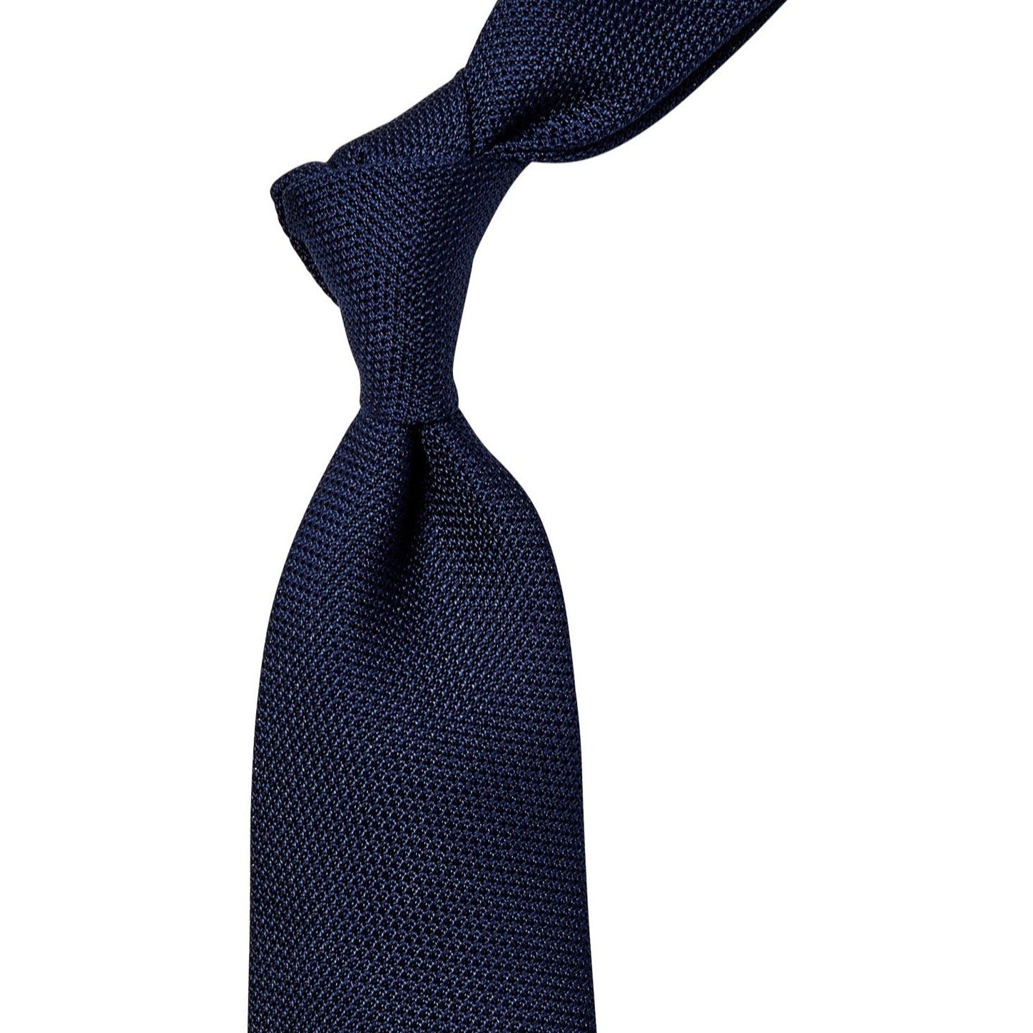 A Sovereign Grade Grenadine Fina Dark Navy Tie from KirbyAllison.com.