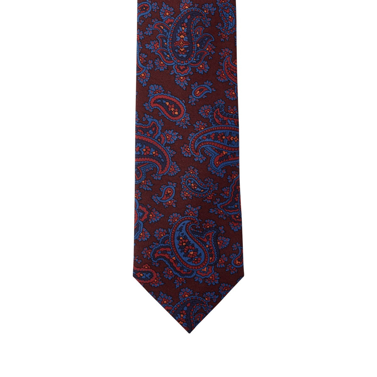 A Sovereign Grade Burgundy Ancient Madder Paisley Tie, crafted with quality and sophistication available at KirbyAllison.com.