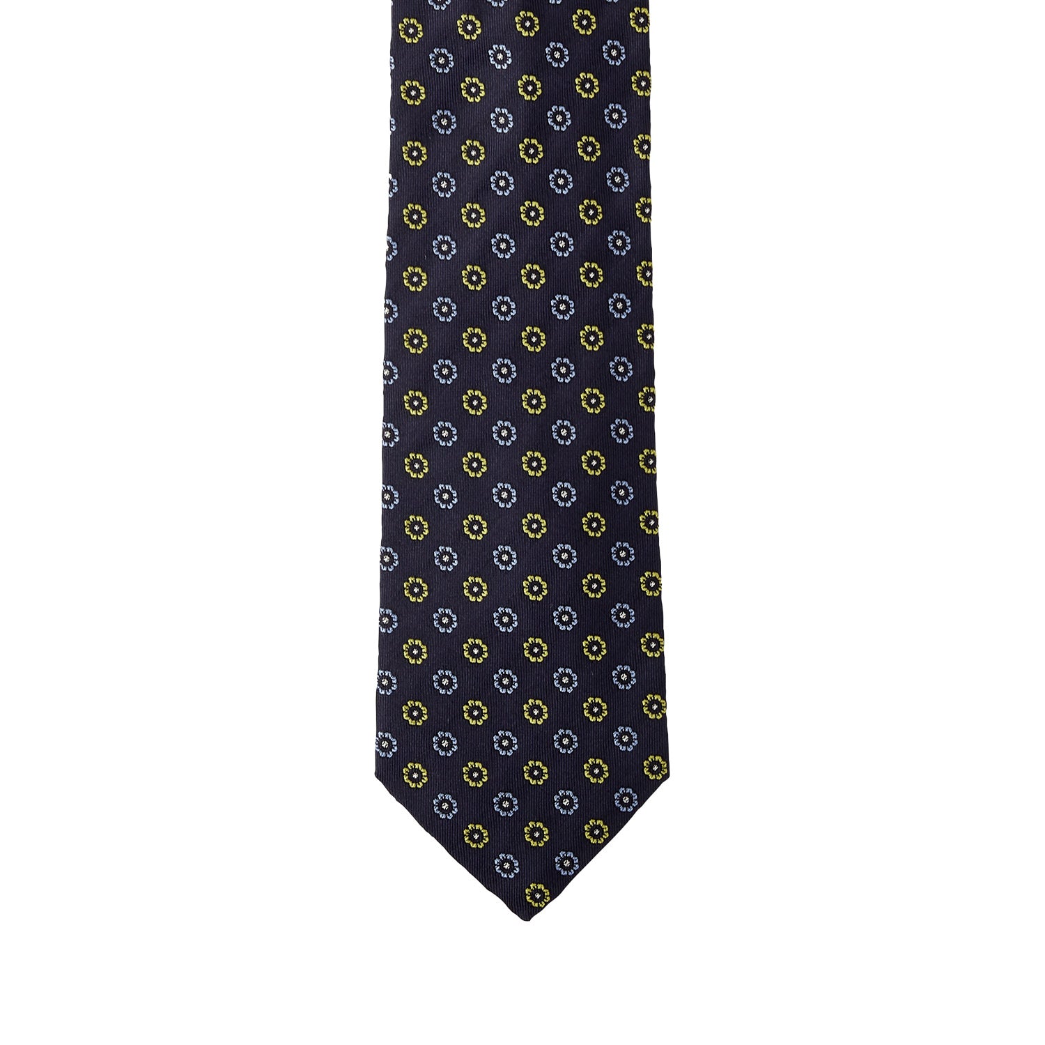 Sovereign Grade Navy Blue and Lime Jacquard Tie | KirbyAllison.com