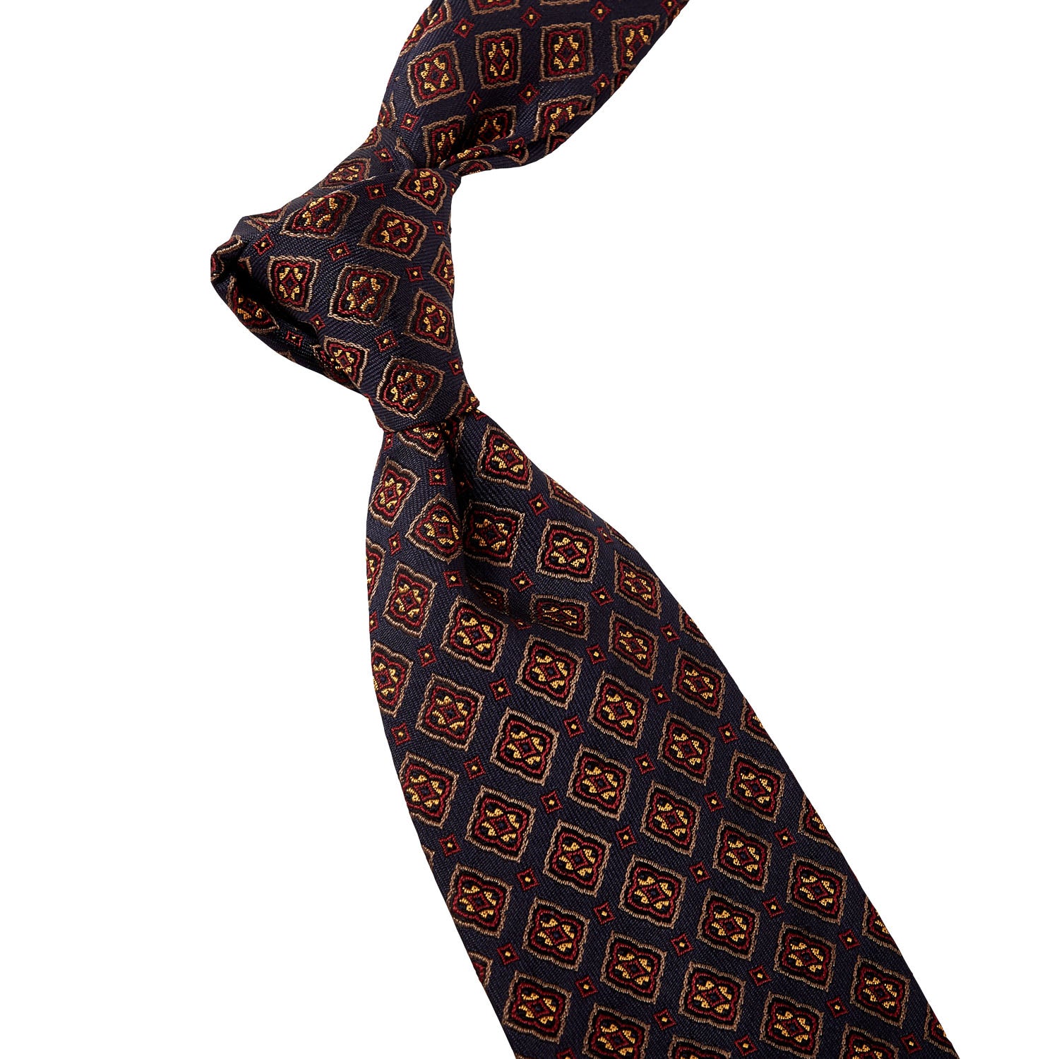 Sovereign Grade Dark Navy and Gold Jacquard Tie