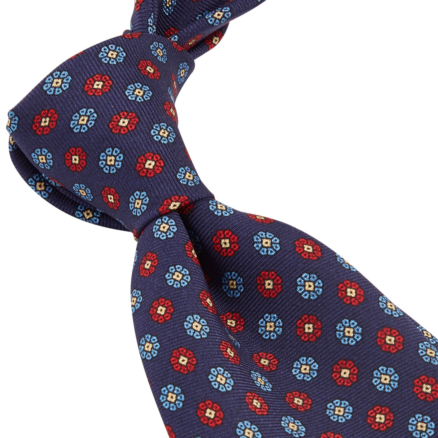 A Sovereign Grade Macclesfield Corn Floral Motif tie from KirbyAllison.com with quality and longevity.