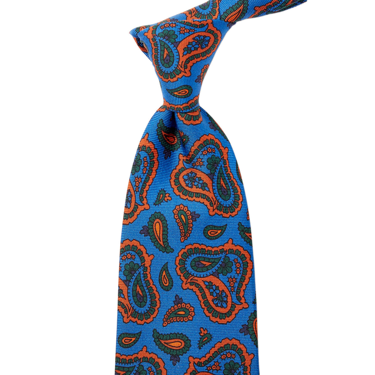 Sovereign Grade Madder Blue Paisley Ancient Madder Tie - 150 cm