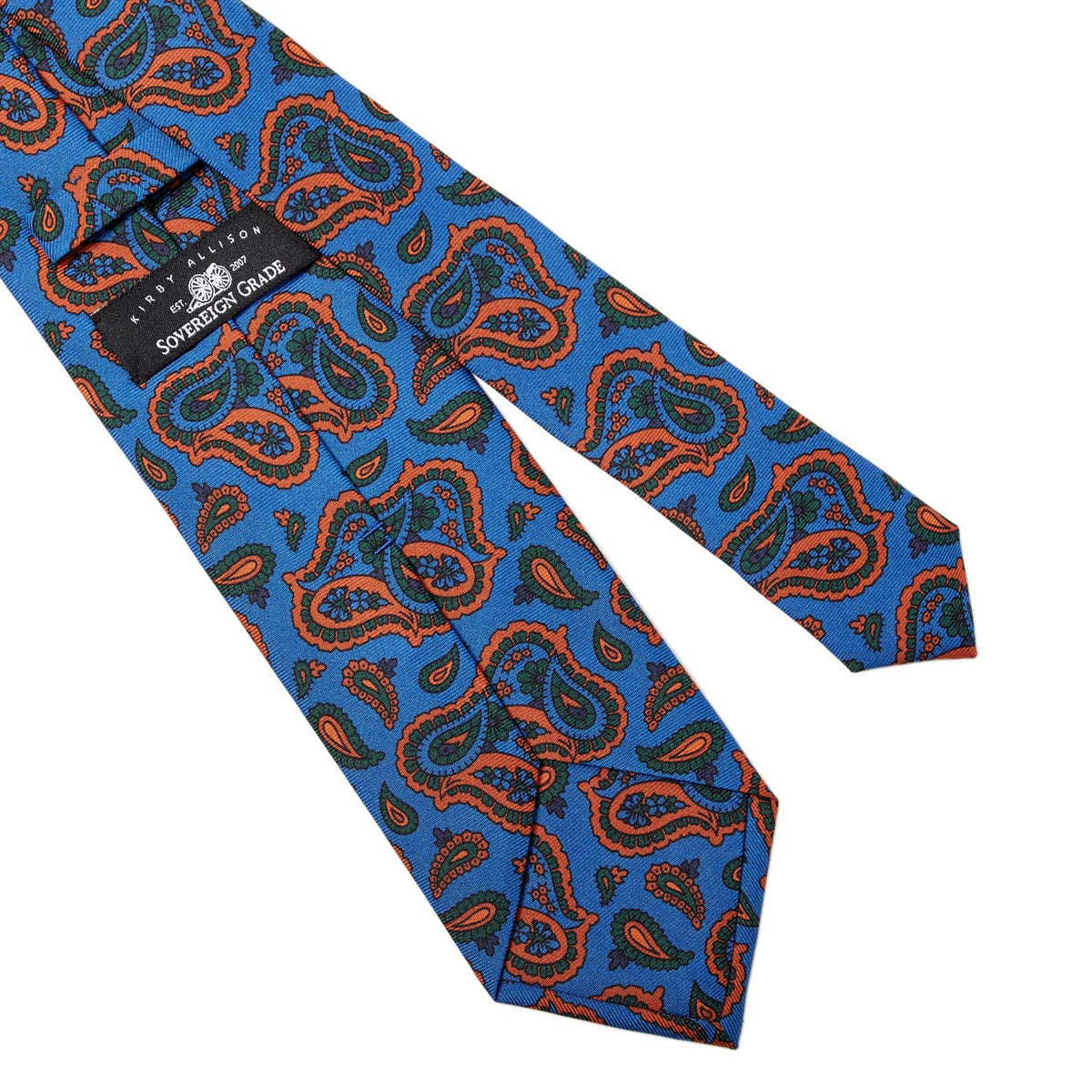 Sovereign Grade Madder Blue Paisley Ancient Madder Tie - 150 cm